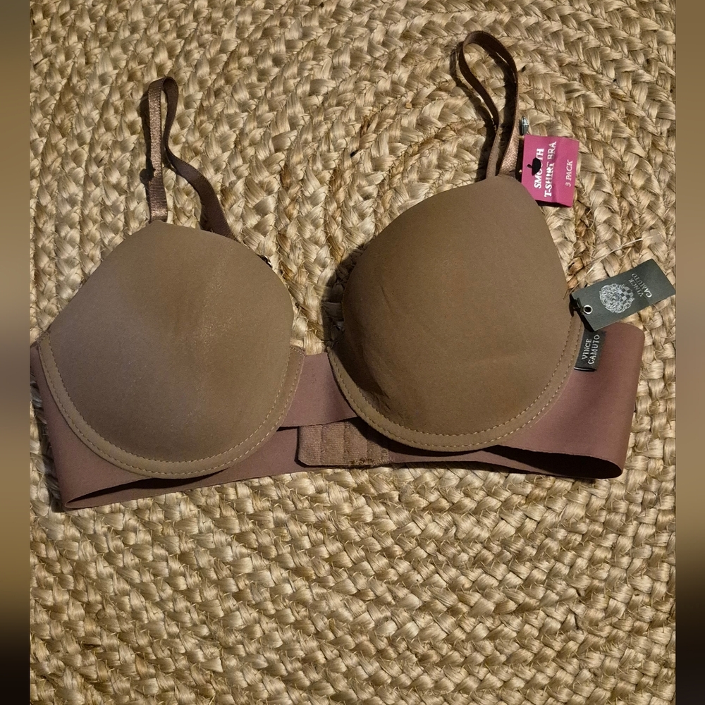 Brown Vince CamutoT- Shirt Bra 34B NWT